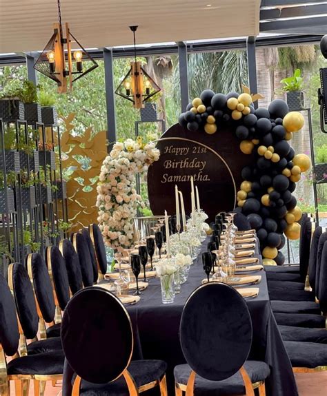 50th birthday gold and black|elegant black and gold birthday party.